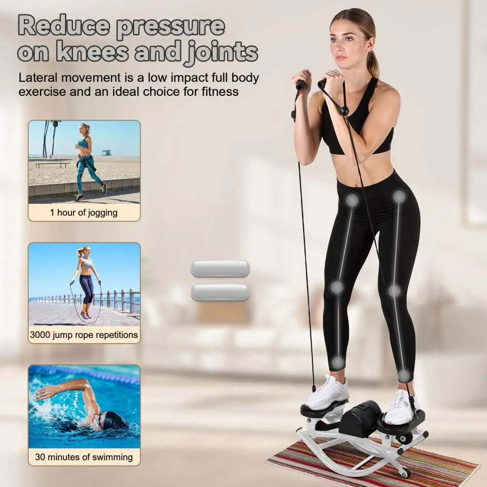 Rock Stepper Lateral Fitness Trainer With LCD Workout Monitor