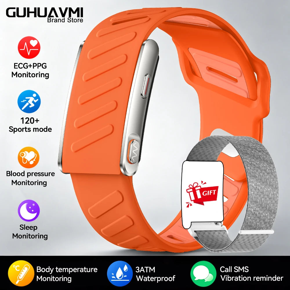 GUHUAVMI Smart Health Bracelet With ECG HRV And Fitness Tracking