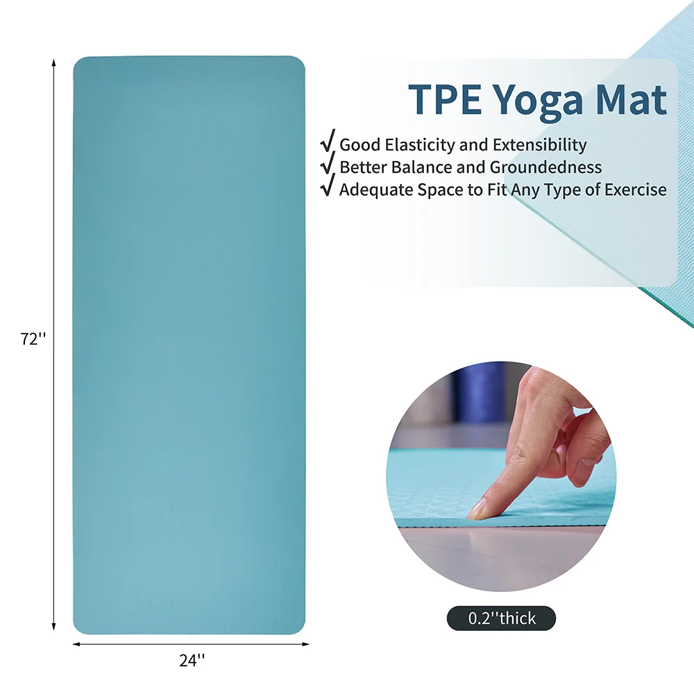 Non Slip TPE Yoga Mat For Pilates And Home Workouts
