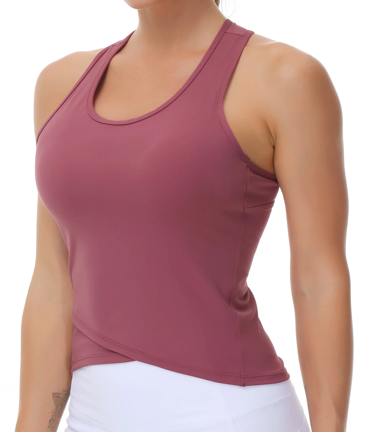 THE GYM PEOPLE Womens' Racerback Workout Tank Tops with Built in Bra Sleeveless Slim Fit