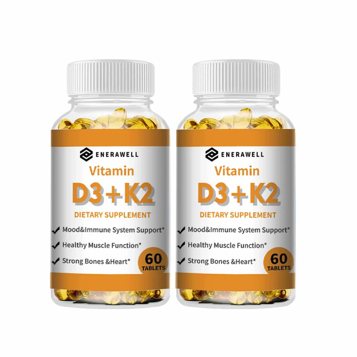 Vitamin D3 K2 Capsules for Bone Health and Calcium Metabolism
