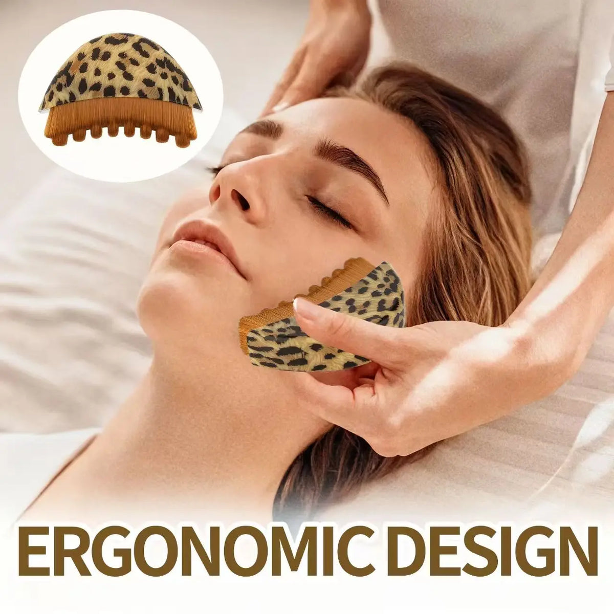 Facial Lymphatic Massage Brush for Contouring with Storage Case