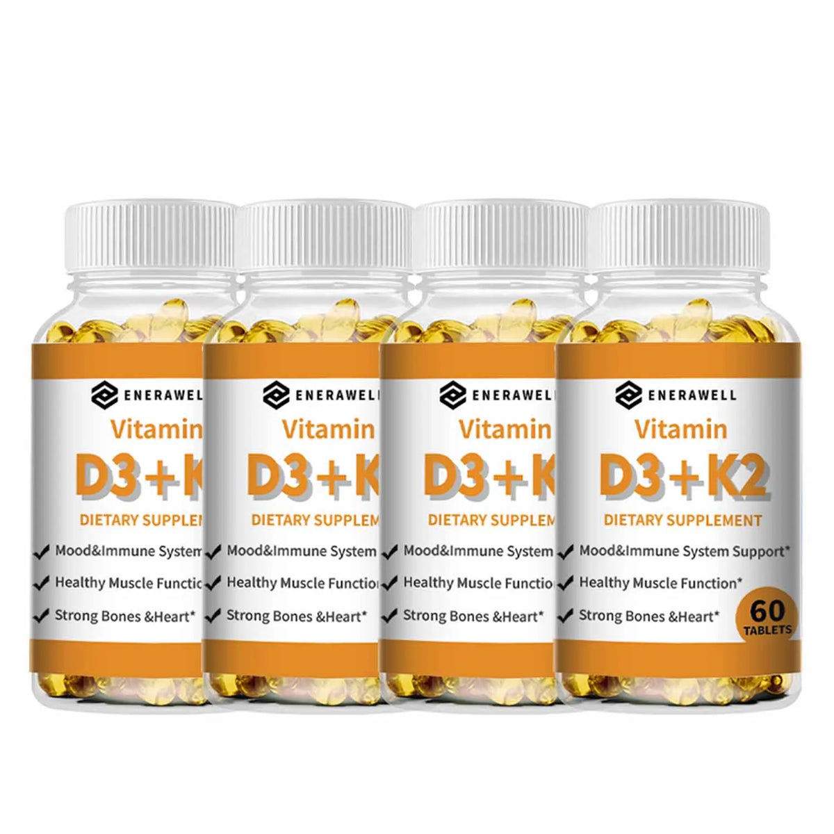 Vitamin D3 K2 Capsules for Bone Health and Calcium Metabolism