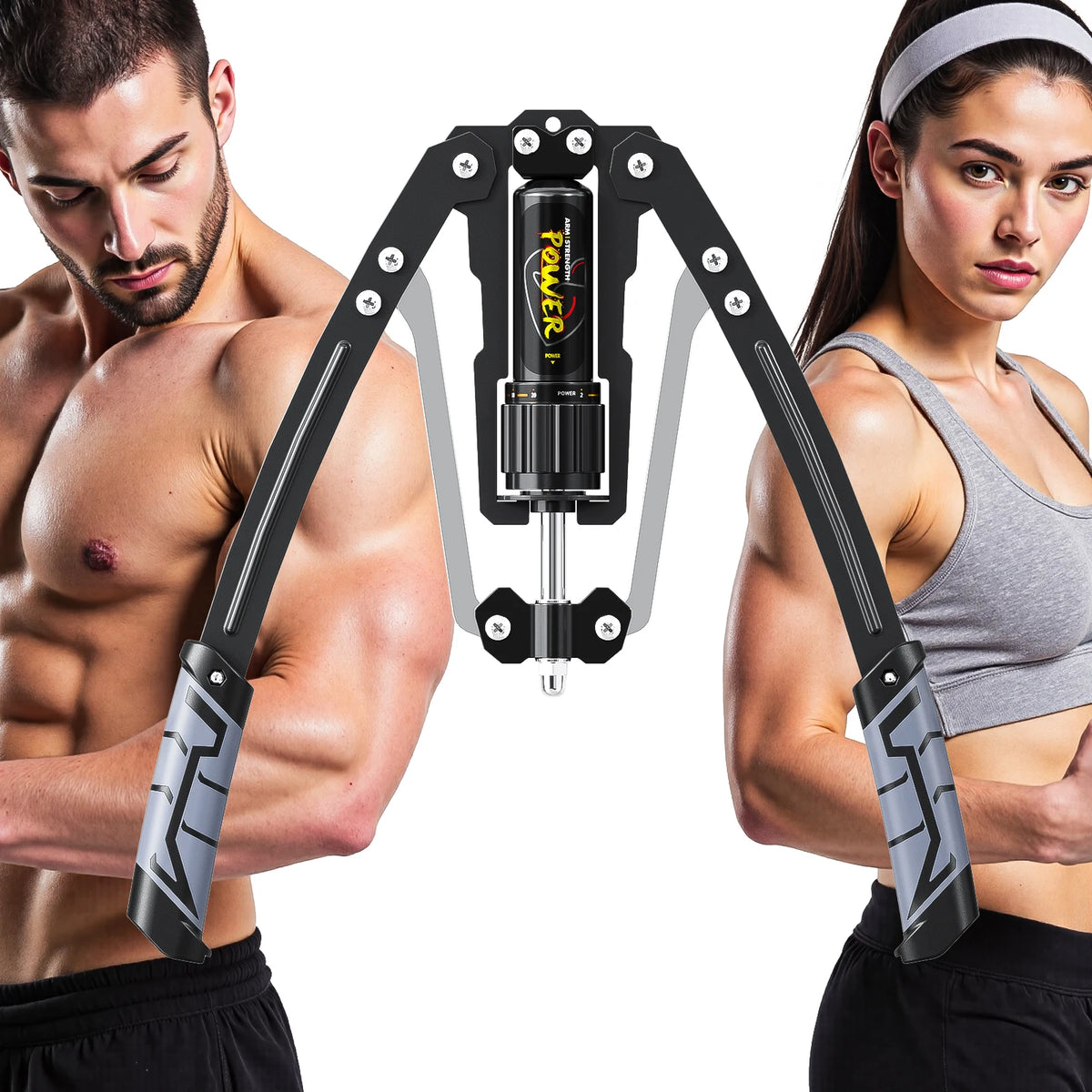 Adjustable Hydraulic Power Twister Arm Exerciser, 22-440lbs Home Chest Expander & Shoulder Muscle Training Fitness Equipment