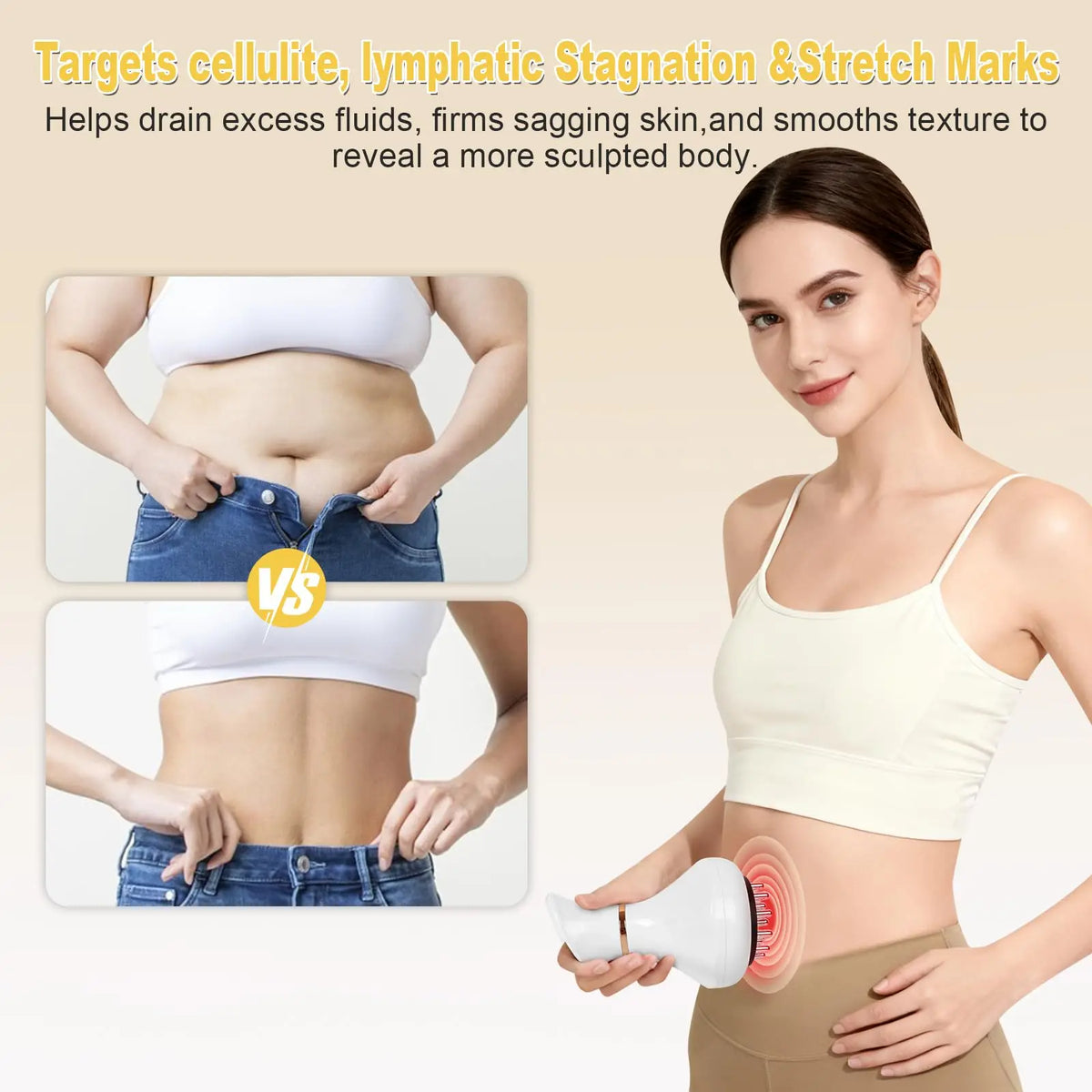 Jitesy Heated Vibration Lymphatic Drainage Body Massager