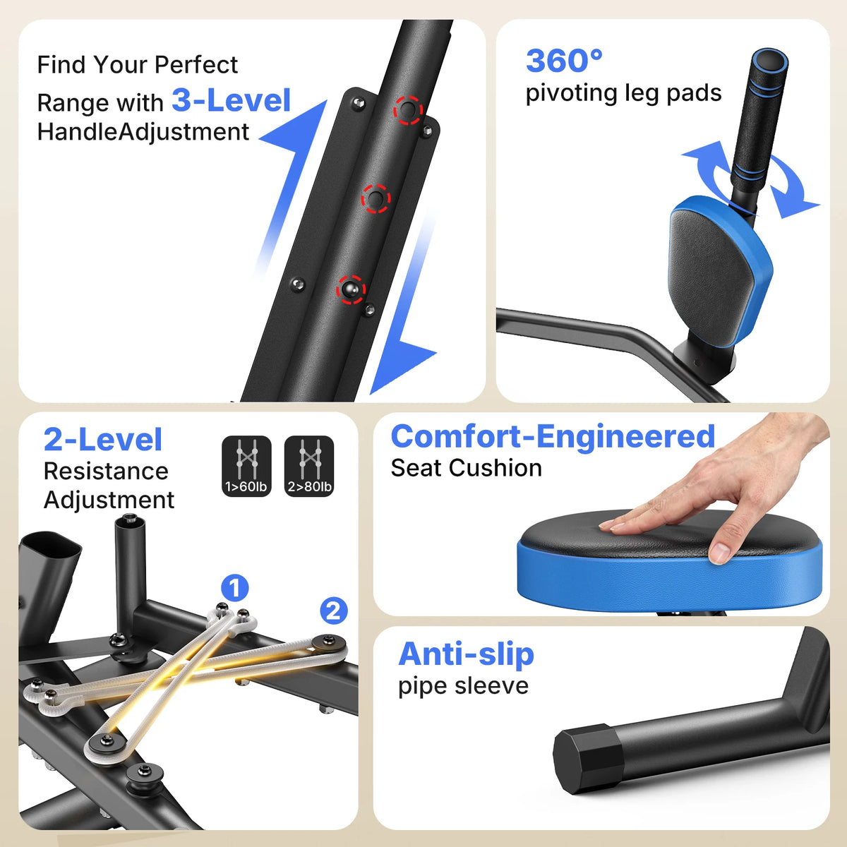 MER Hip Abductor Machine for Glute and Outer Thigh Training