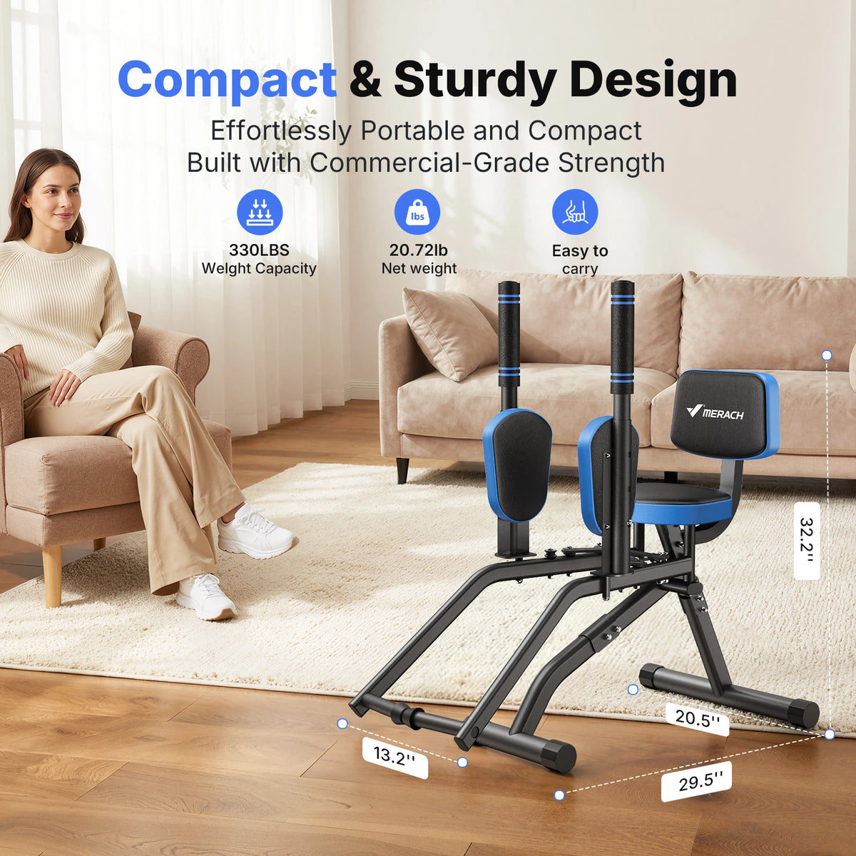 MER Hip Abductor Machine for Glute and Outer Thigh Training