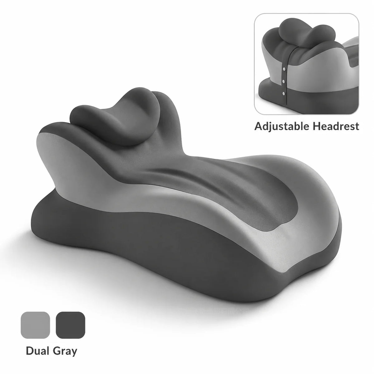Memory Foam Reading Pillow With Removable Headrest And Anti-Slip Base