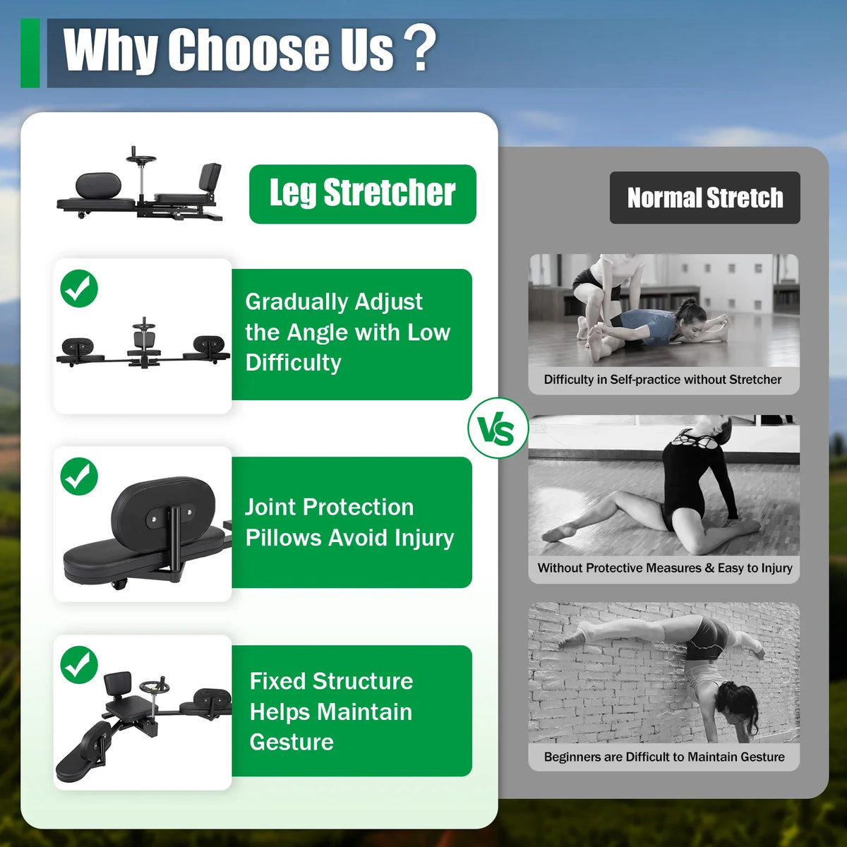 Heavy Duty Leg Stretcher Machine for Flexibility and Split Training