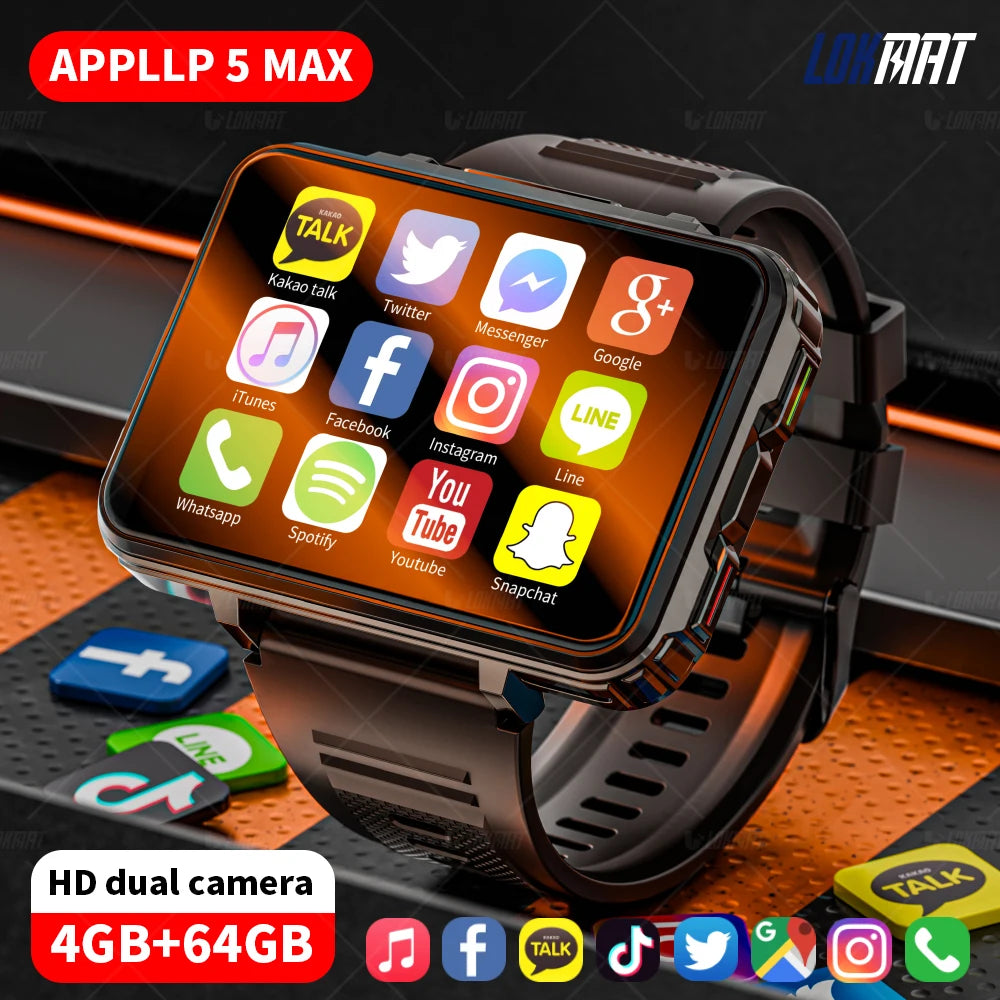 LOKMAT Android Smartwatch Phone With 4G Calling And Dual Cameras