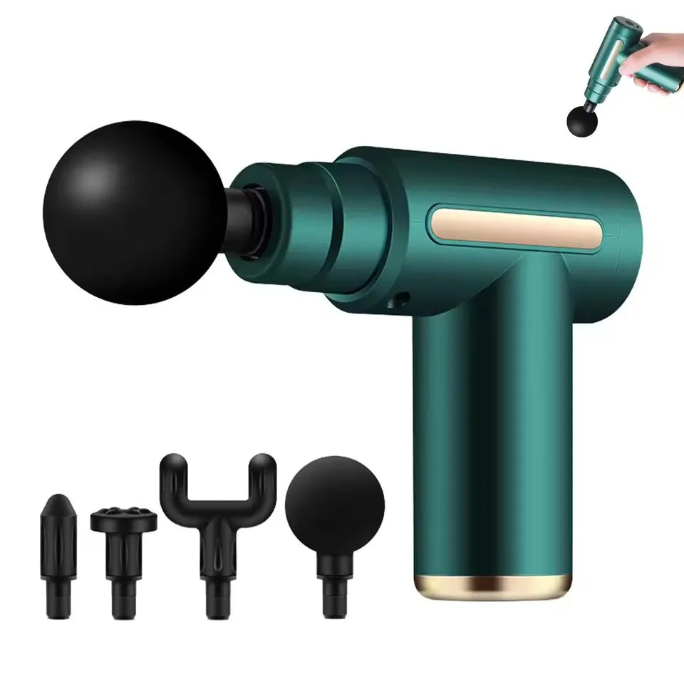 Portable Fascia Gun Vibration Massage Gun For Body Neck Back Electric Fitness Equipment Noise Reduction Male Female