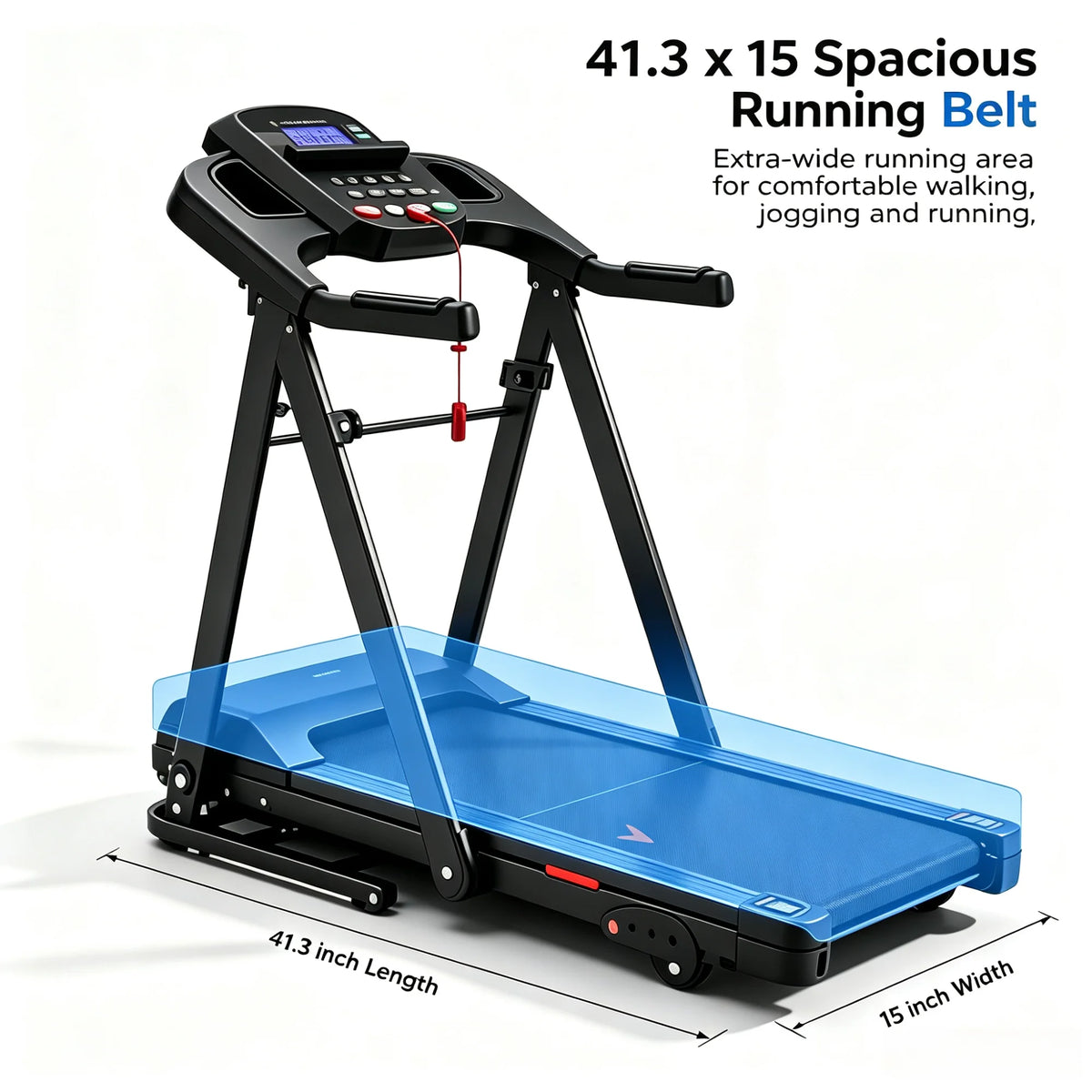 FYC Foldable Treadmill with Manual Incline for Home Cardio Workouts
