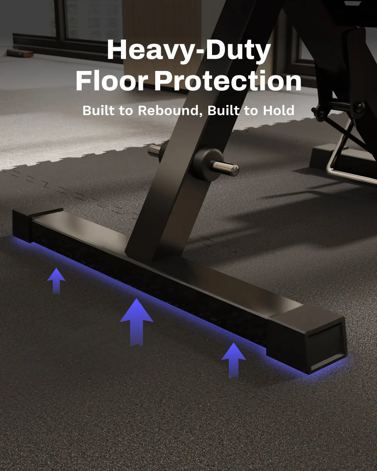 AIRHOP 0.8" Ultra Thick 48 Sq Ft Exercise Equipment Mats, 12PCS, Upgraded Rubber Top Gym Flooring for Home Gym, Black