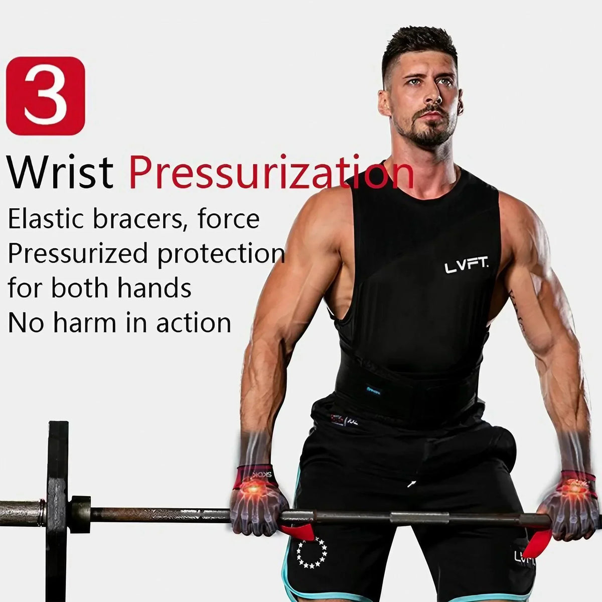 Weightlifting Wrist Straps With Neoprene Padding And Anti Slip Grip