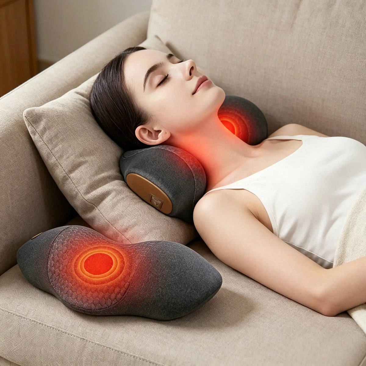 Portable USB Neck Massage Cushion With Ergonomic Comfort Design