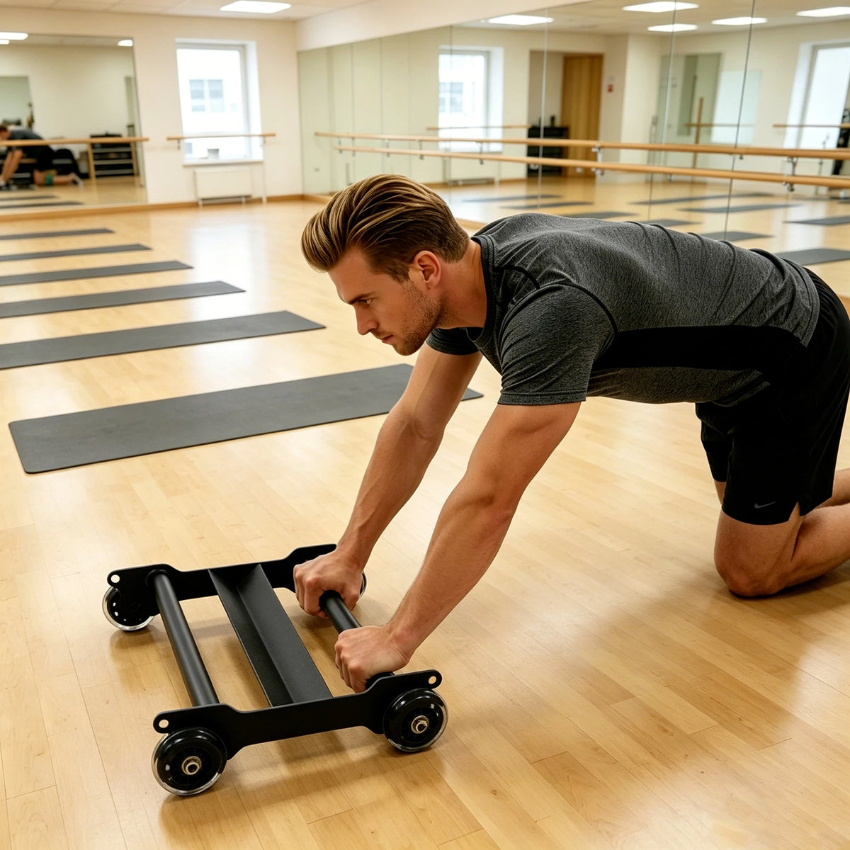 Abdominal Trainer With Wheels For Core And Full Body Workouts