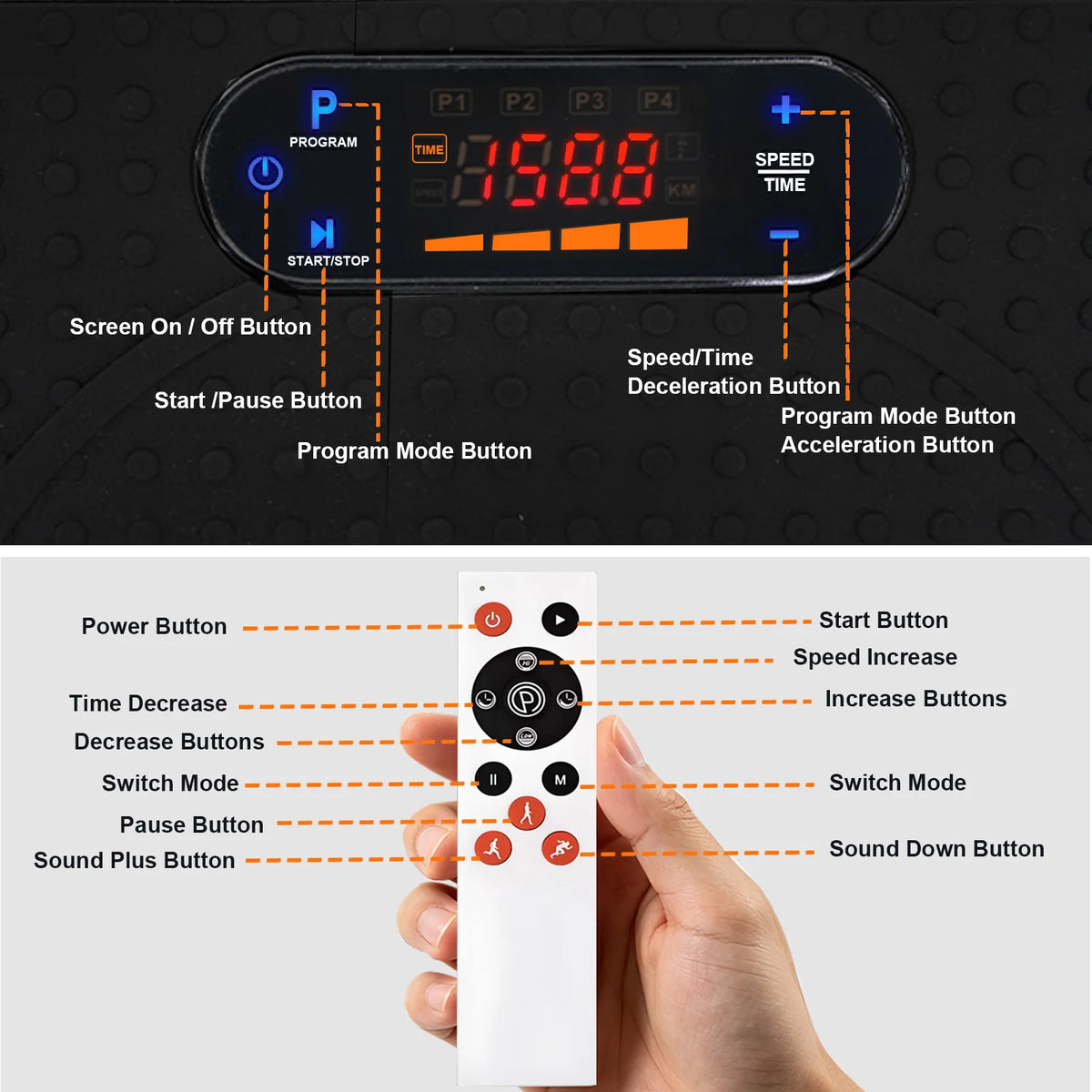 Vibration Plate Machine Home Fitness Workout Exercise Bluetooth for Weight Loss & Whole Body Shaping High-Frequency for Fat Burning & Toning 10 Auto 200 Manual Speed Settings Includes Resistance Bands & Yoga Straps Shaker Adj