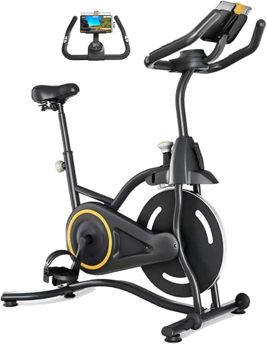 Indoor Spinning Exercise Bike With Adjustable Resistance And Display