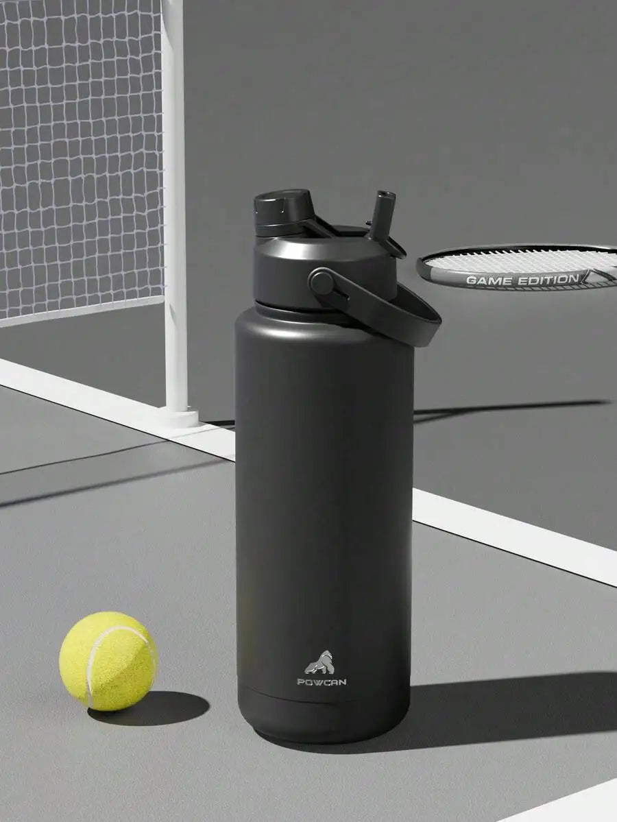 Insulated Stainless Steel Water Bottle With Straw And Spout Lid