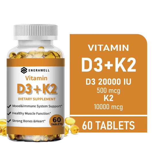 Vitamin D3 K2 Capsules for Bone Health and Calcium Metabolism