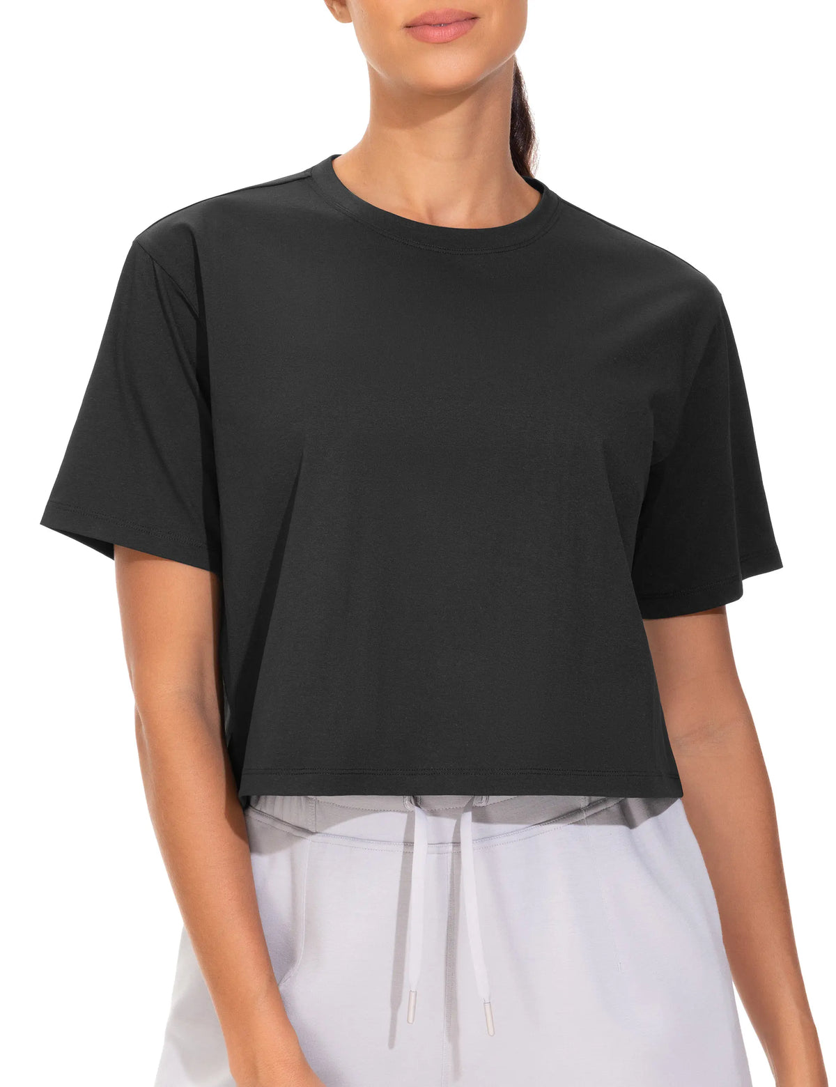 THE GYM PEOPLE Women's Workout Crop Top Yoga Shirt
