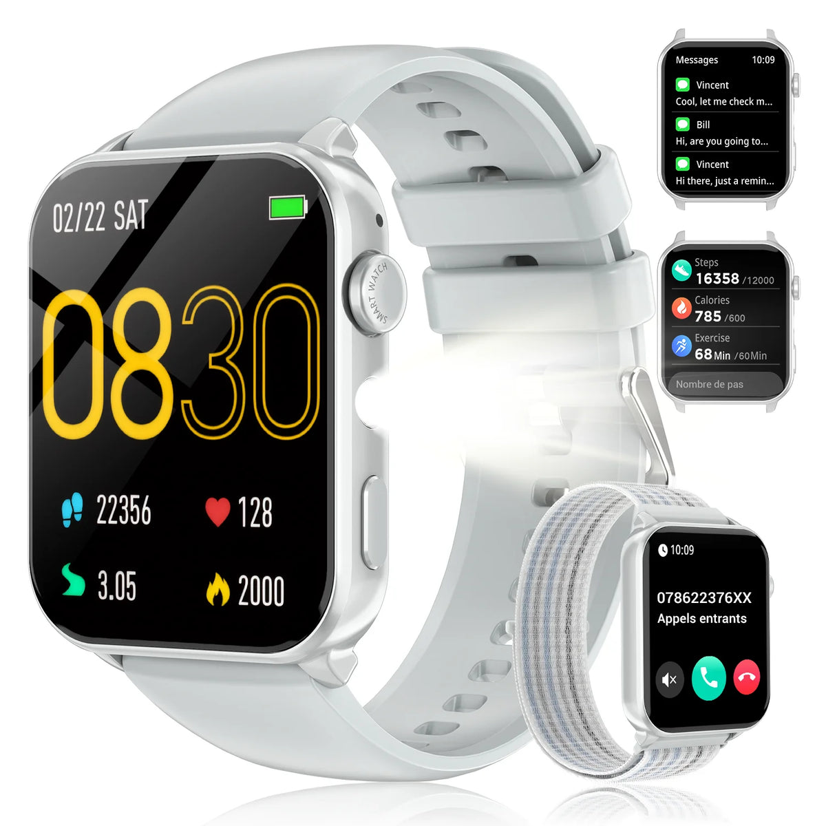 Blackview Smart Watch Fitness Heart Rate Monitor Waterproof Sport Smart Band Wrist Smartwatch for Man Woman Android IOS Phones