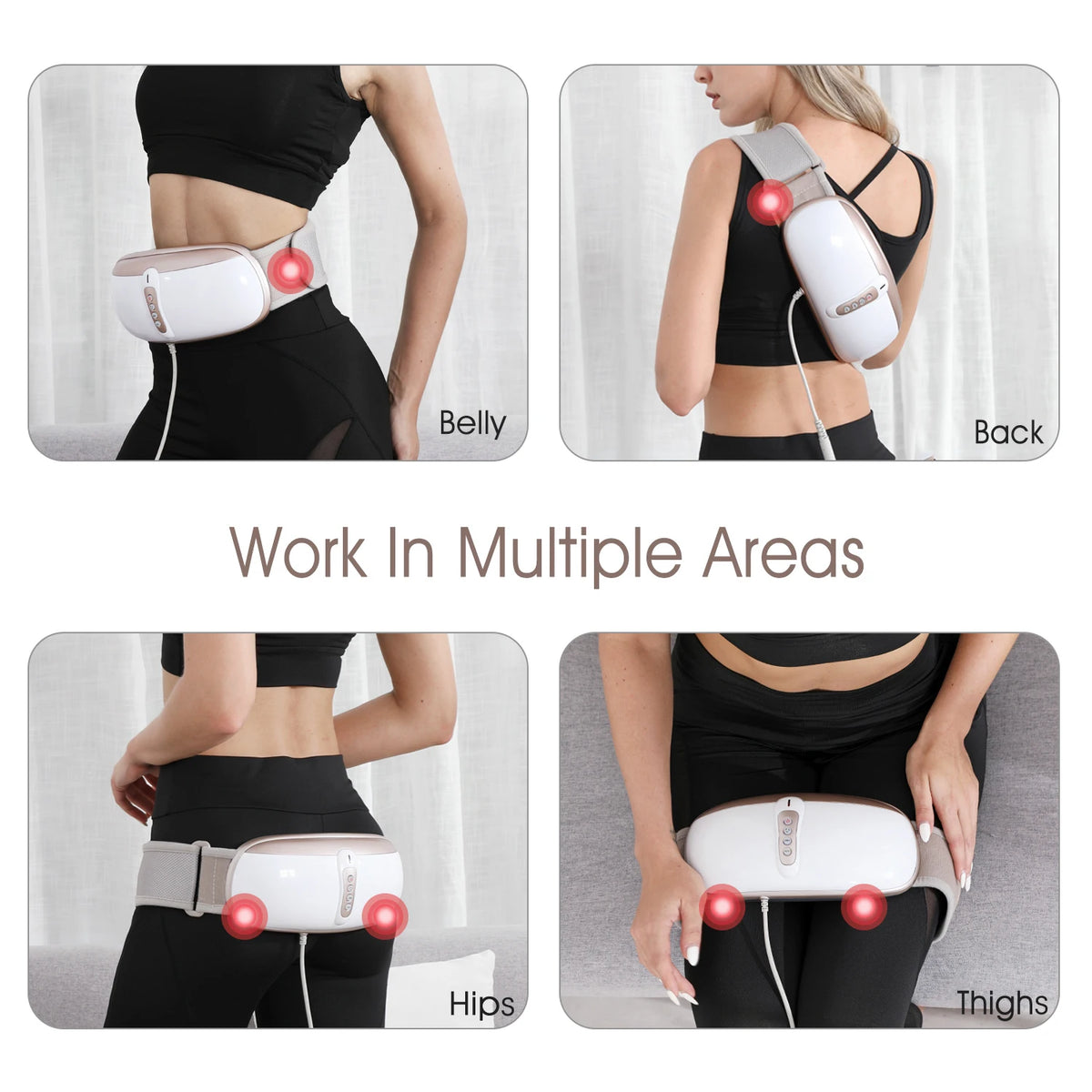 Adjustable Vibration Waist Massage Belt With Four Massage Modes
