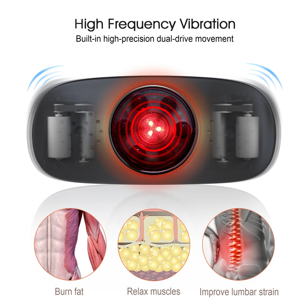 Adjustable Vibration Waist Massage Belt With Four Massage Modes