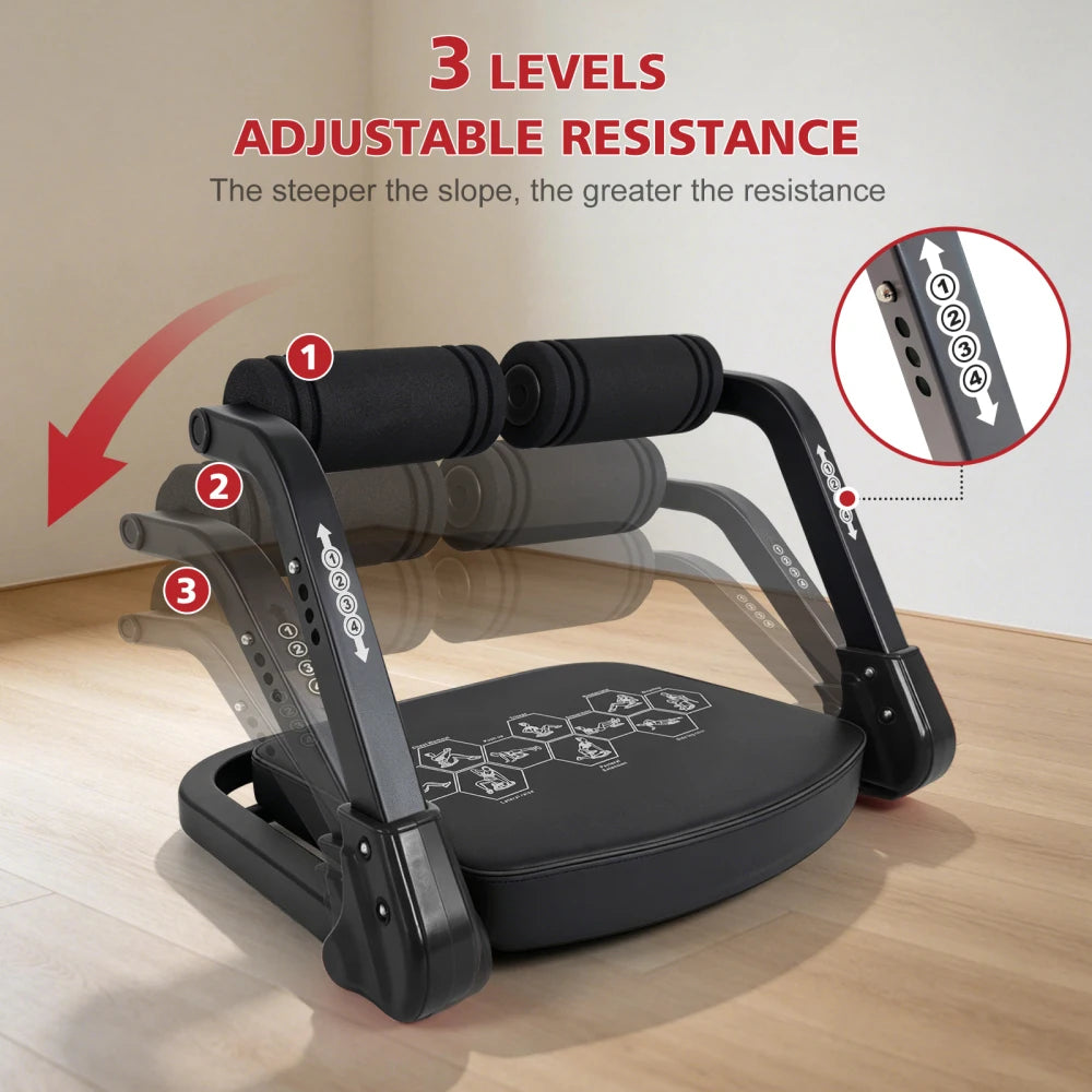 Abdominal Core Trainer Machine  with Resistance Bands for Home Gym Ab Workout Strength Training Equipment