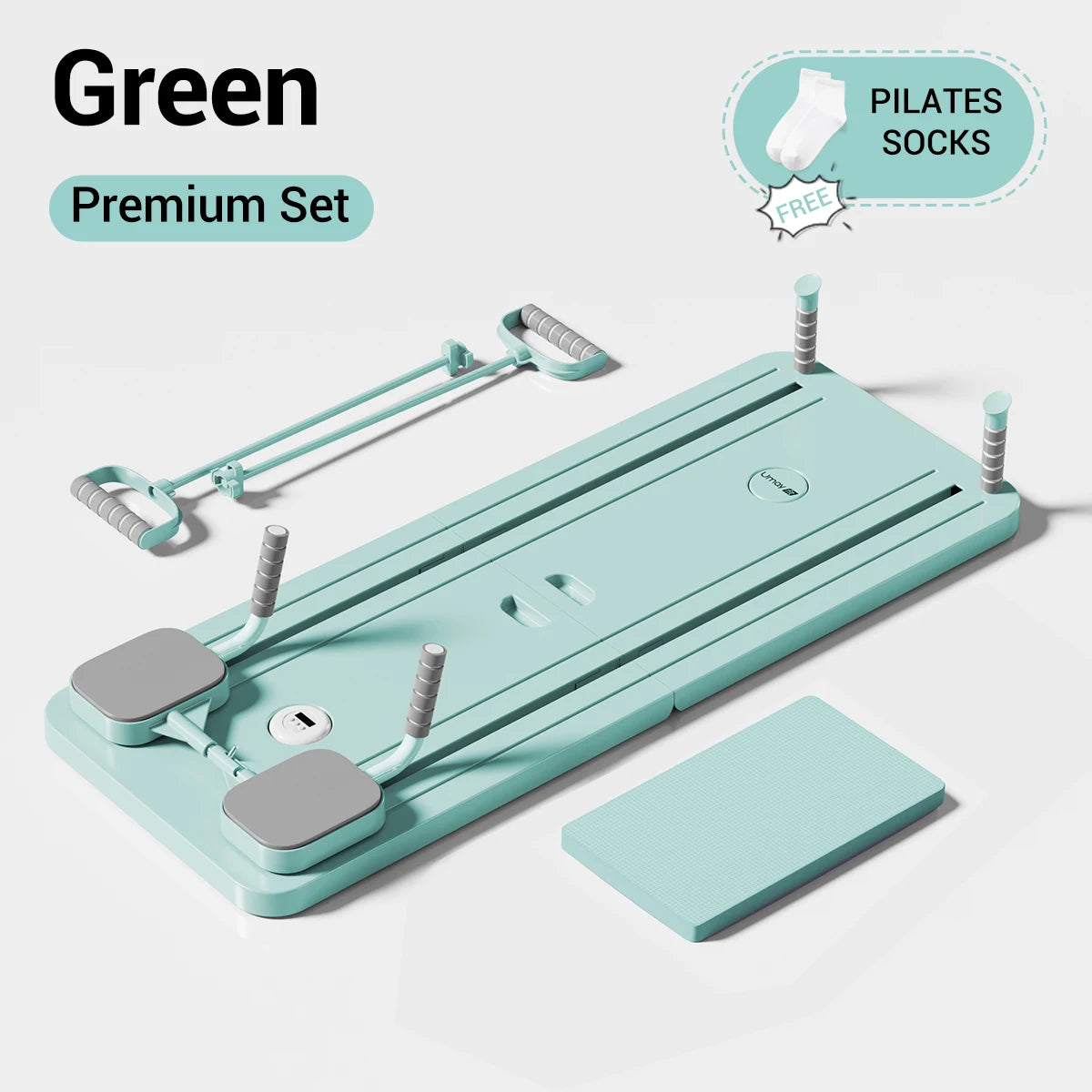 UMAY Foldable Pilates Board Abdominal Trainer With Resistance Tubes
