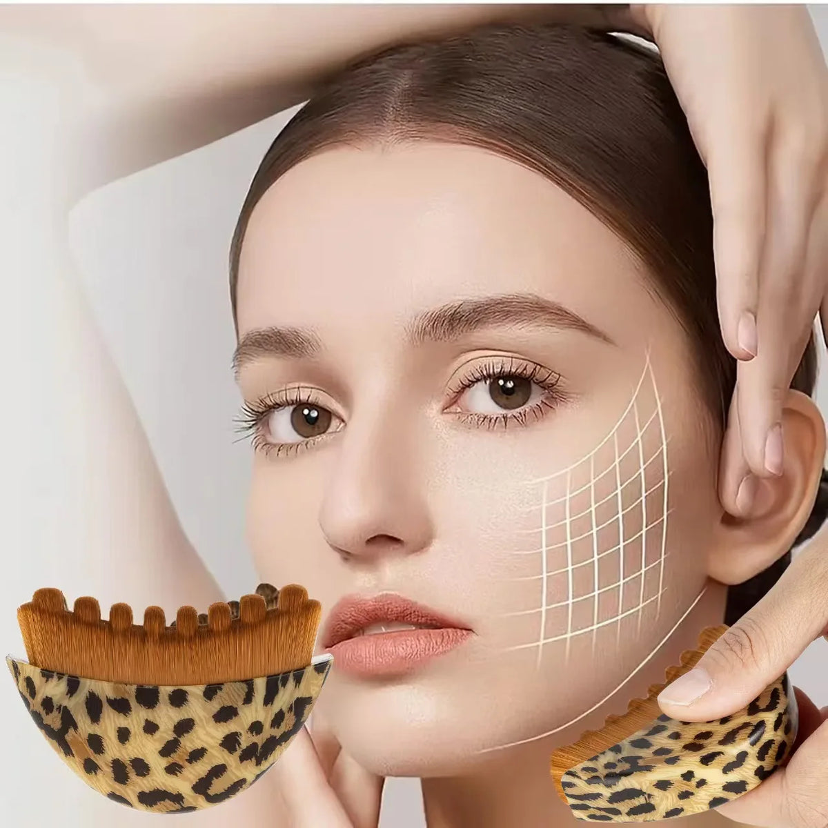 Facial Lymphatic Massage Brush for Contouring with Storage Case