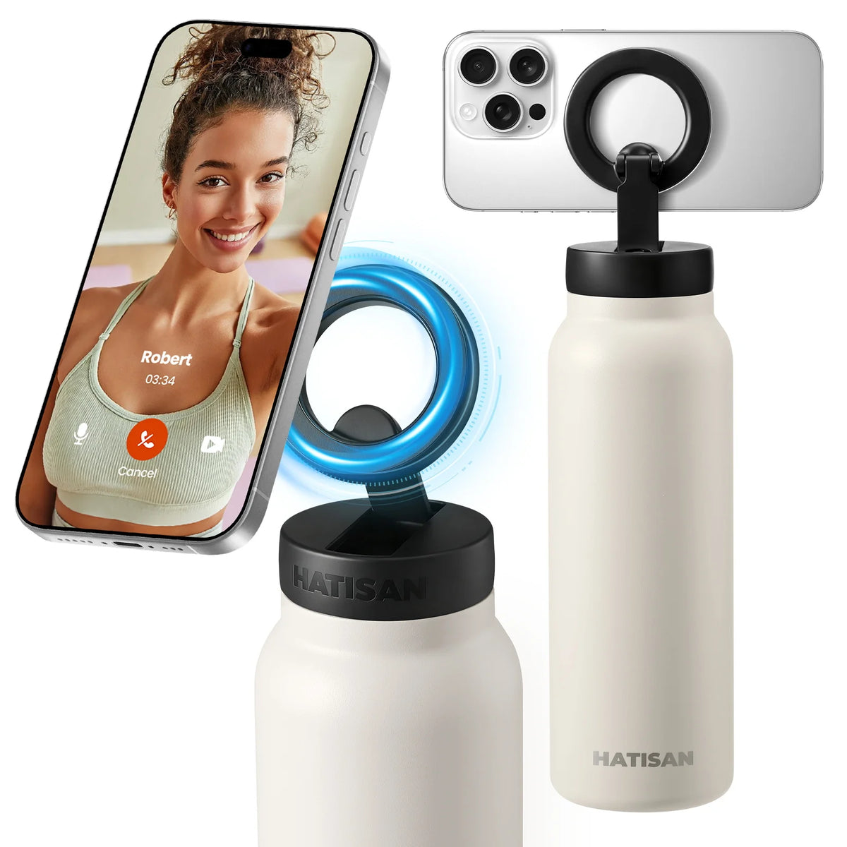 HATISAN Stainless Steel Insulated Vacuum Flask Water Bottle