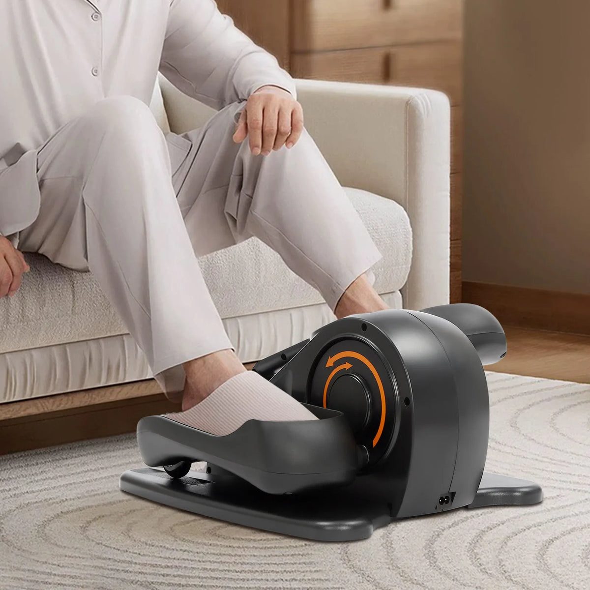 Motorized under Desk Elliptical Machine Foot Pedal Exerciser for Home Workout Compact Elliptical Trainer
