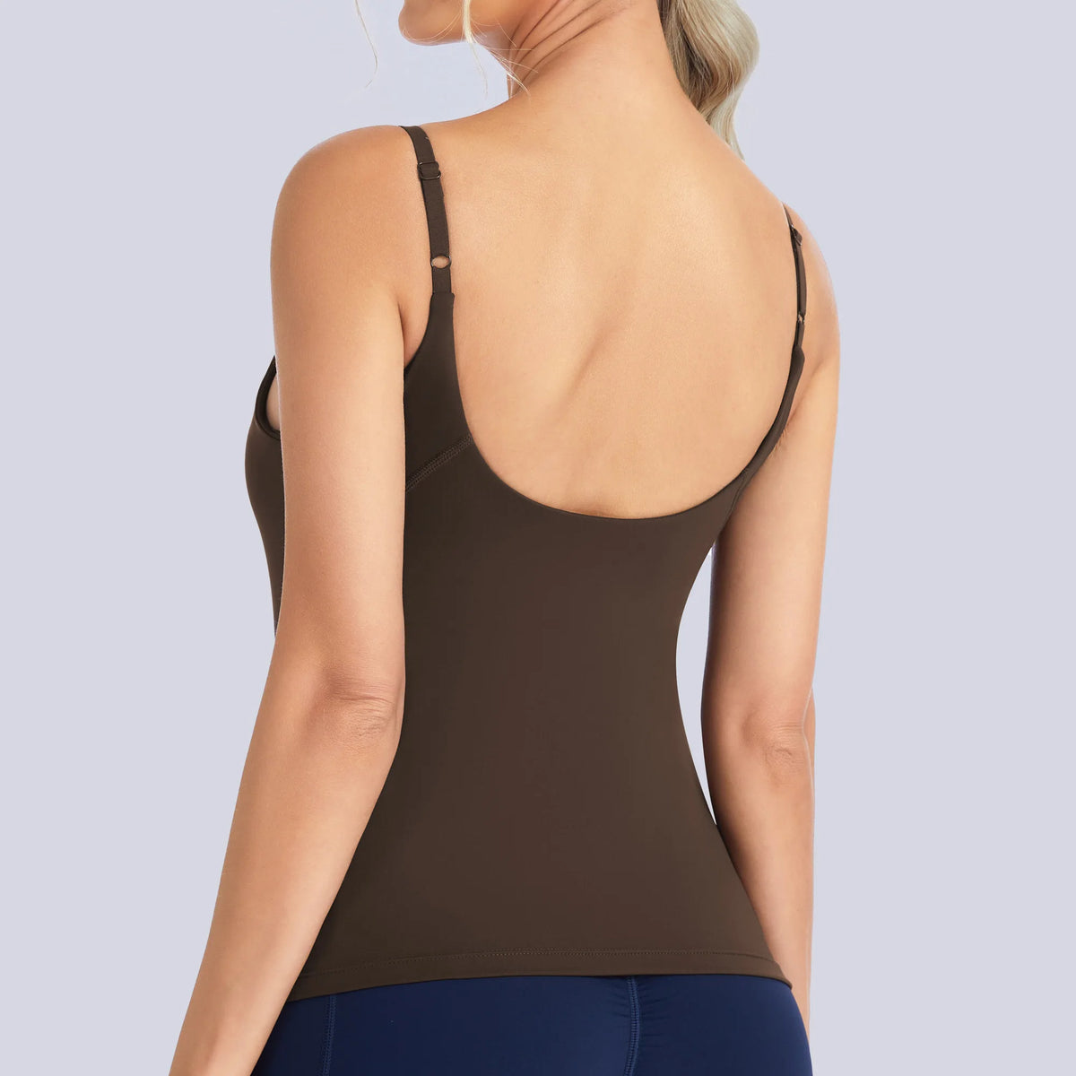 THE GYM PEOPLE Women's Longline Sports Bra Shirts Racerback Yoga Workout Sleeveless Padded Tank Tops Built-in Bra