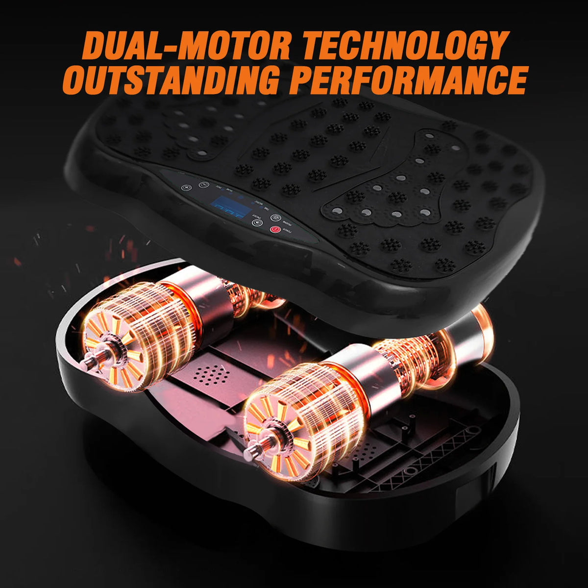 Vibration Plate Exercise Machine Full-Body with Resistance Bands Remote Control BL for Home Fitness Weight Loss Fat Burning