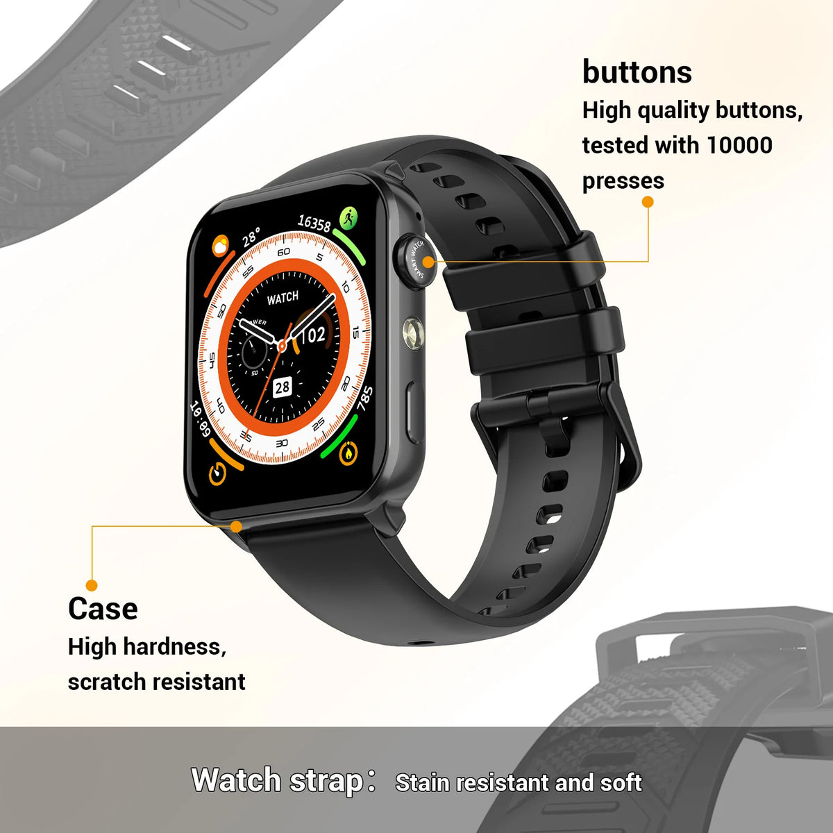 Blackview Smart Watch Fitness Heart Rate Monitor Waterproof Sport Smart Band Wrist Smartwatch for Man Woman Android IOS Phones