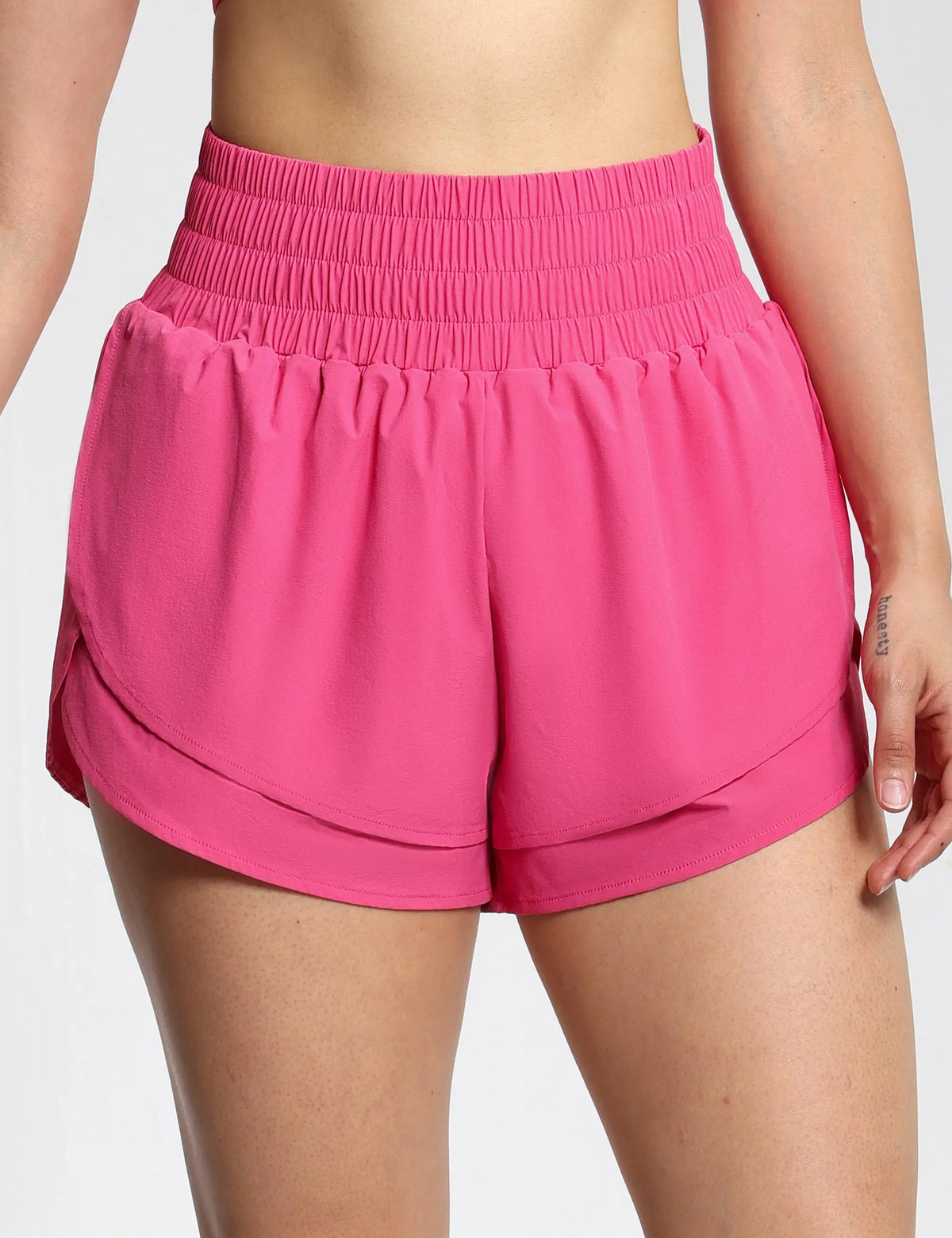 THE GYM PEOPLE Women's High Waisted Quick Dry Athletic Shorts