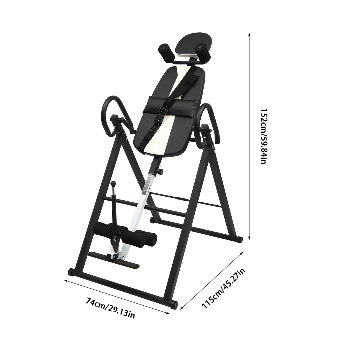 Adjustable Inversion Table for Back Stretching and Strength Training