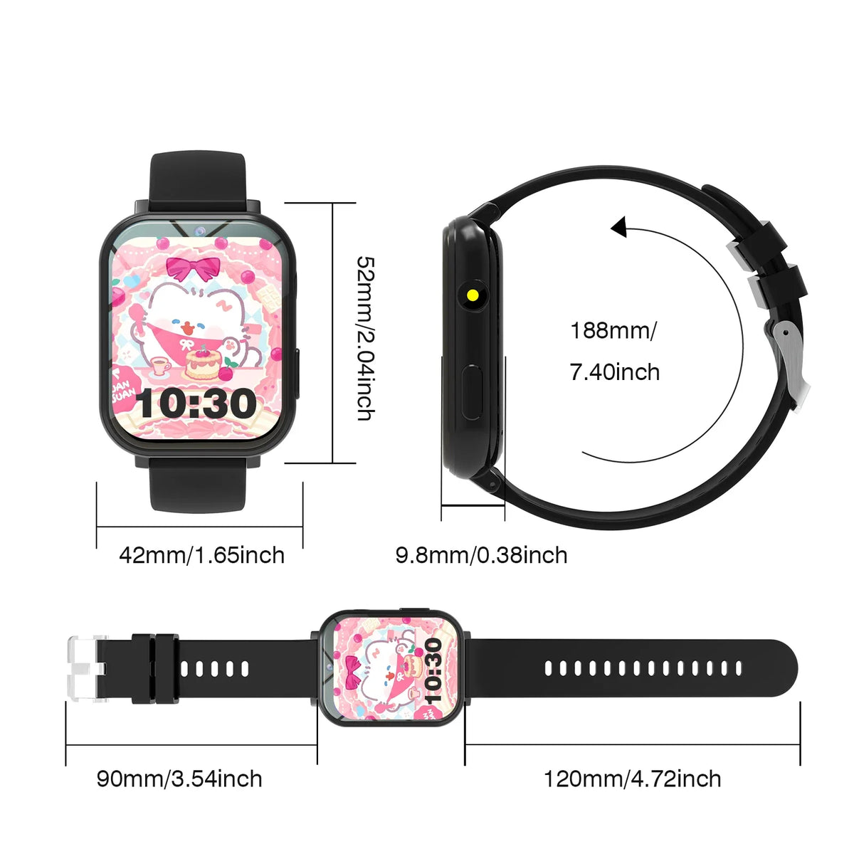 Kids Games Smart Watch 18 Games Camera Waterproof Flashlight Sleep Monitoring For Birthday Holiday Gift Boy Girl Children