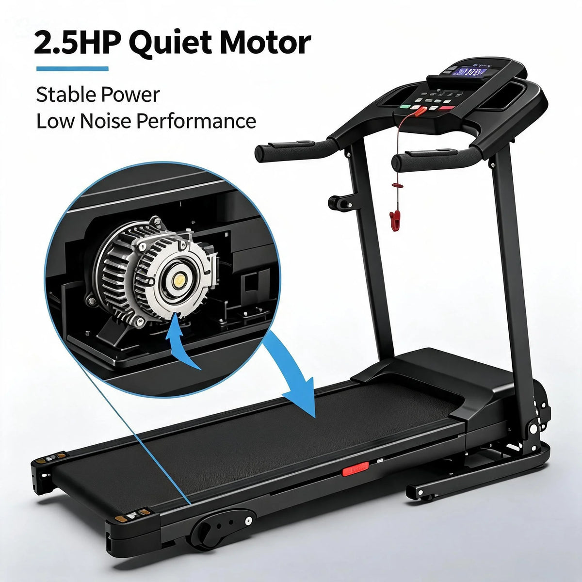 FYC Foldable Treadmill with Manual Incline for Home Cardio Workouts