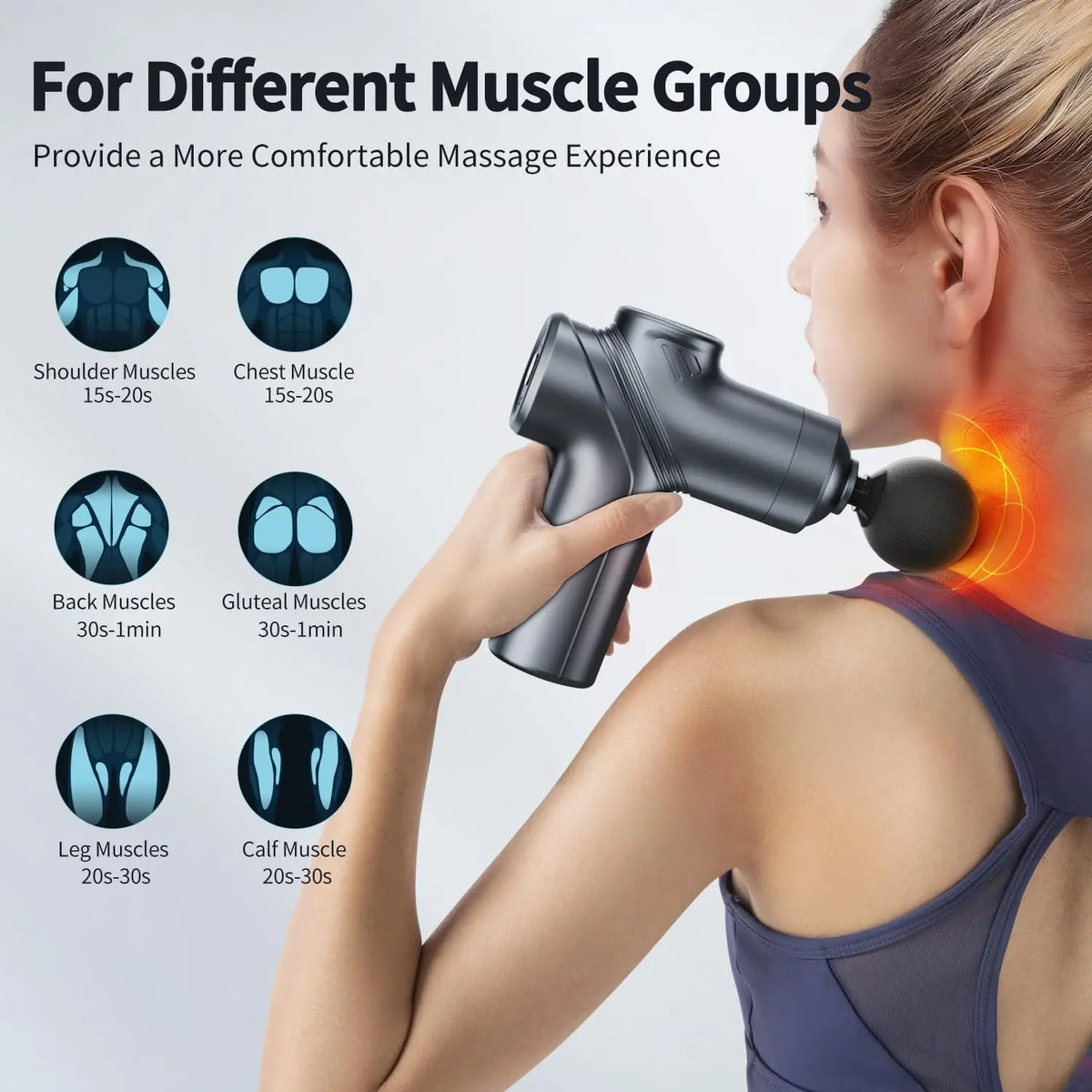 LEERCON Muscle Massage Gun With Four Interchangeable Heads For Relief