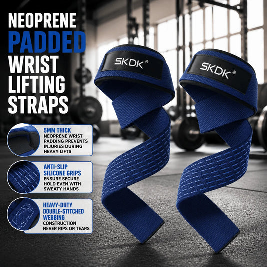 Weightlifting Wrist Straps With Neoprene Padding And Anti Slip Grip