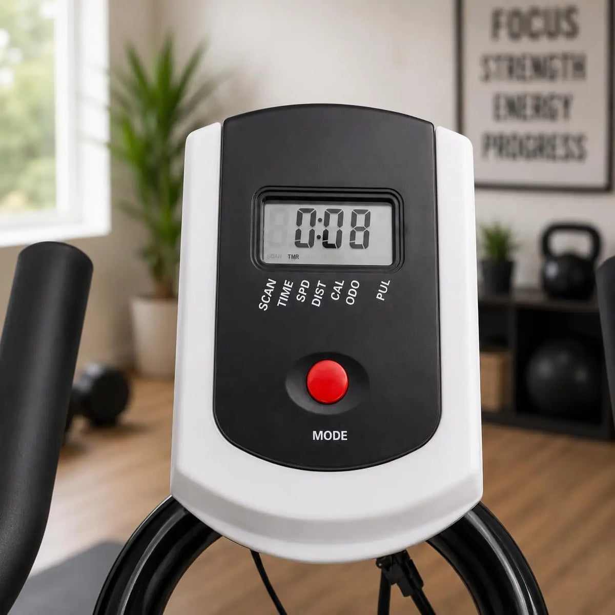 Stationary Exercise Bicycle Indoor Cycling Bike with Adjustable Resistance LCD Monitor and Comfortable Seat for Home Gym Cardio Training Fitness Workout