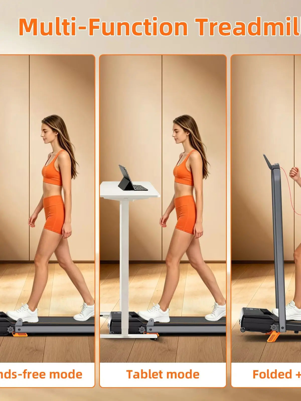 Foldable Home Treadmill With Manual Incline And Quiet Operation