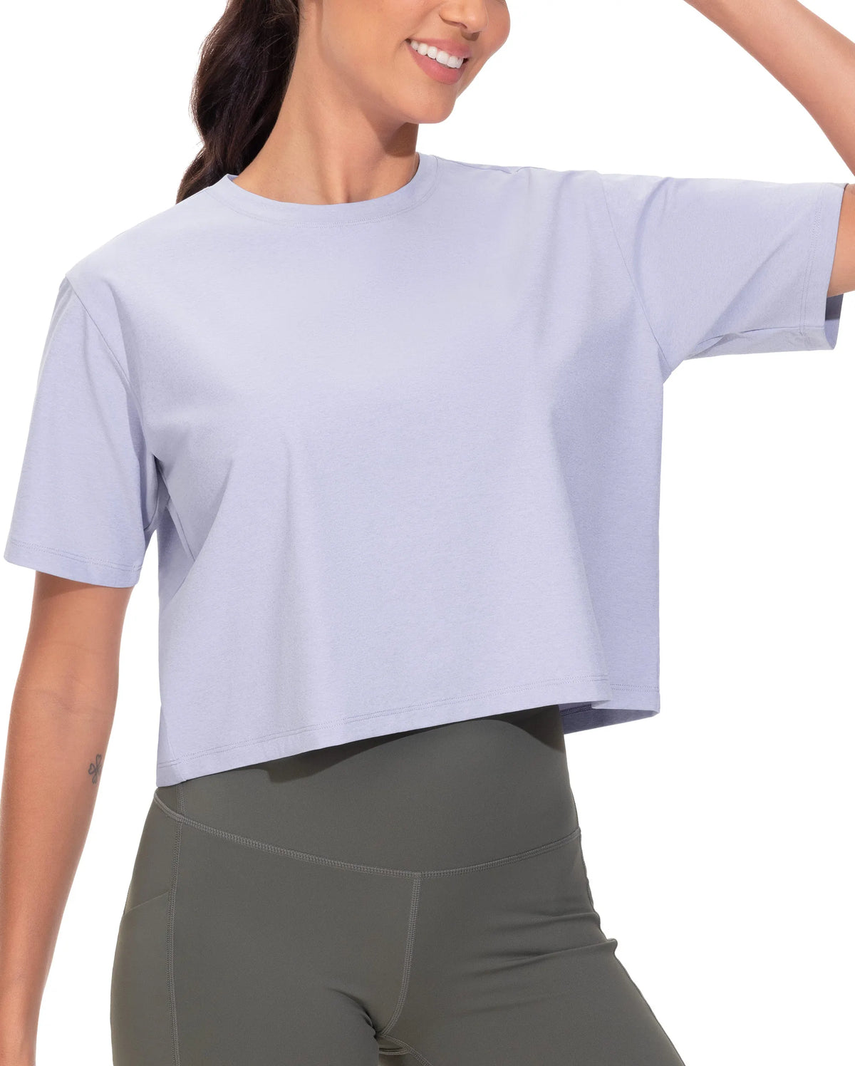 THE GYM PEOPLE Women's Workout Crop Top Yoga Shirt