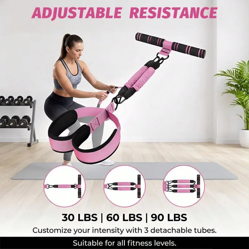 Upgrade Multifunction Pedal Resistance Band Workout Set, Elastic Pull Rope with Handles, Door Anchor & Foot Loops, Full‑Body Home Fitness Training Kit for Abdomen Waist Arm Leg, Pilates Equipment with Storage Bag