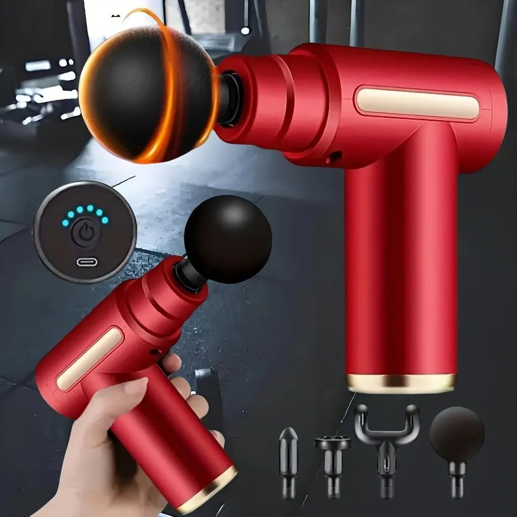 Muscle Relaxation Mini Massage Gun, Suitable For Full-Body And Arm And Back Massage. Mini And Compact, Portable, Type-C Charging, Handheld Electric Muscle Massager To Relax Muscles After Exercise And Fitness