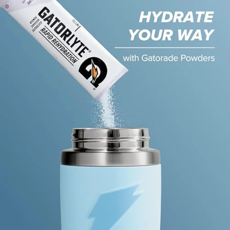 Overtime Stainless Steel Water Bottle With Convenient Carrying Strap