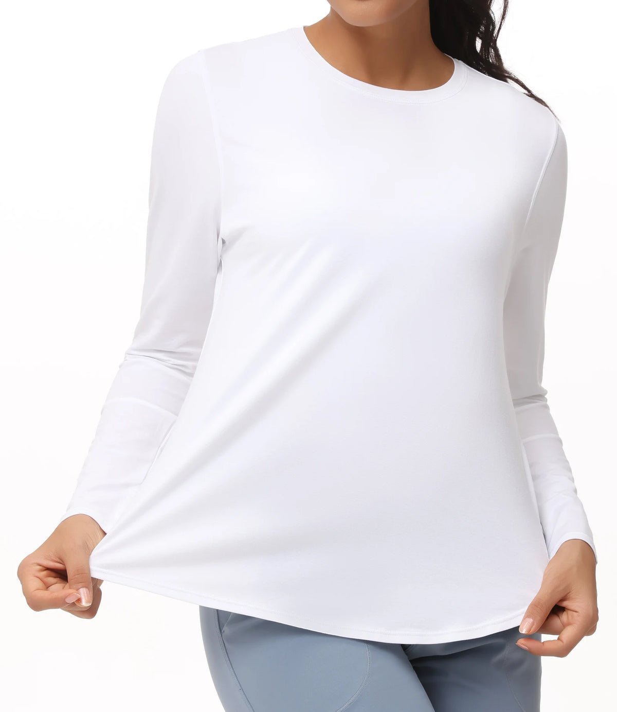 THE GYM PEOPLE Women's Long Sleeve Cotton Yoga Workout Shirt