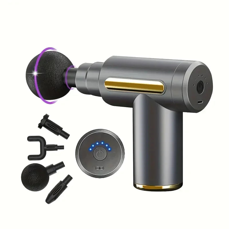 Muscle Relaxation Mini Massage Gun, Suitable For Full-Body And Arm And Back Massage. Mini And Compact, Portable, Type-C Charging, Handheld Electric Muscle Massager To Relax Muscles After Exercise And Fitness